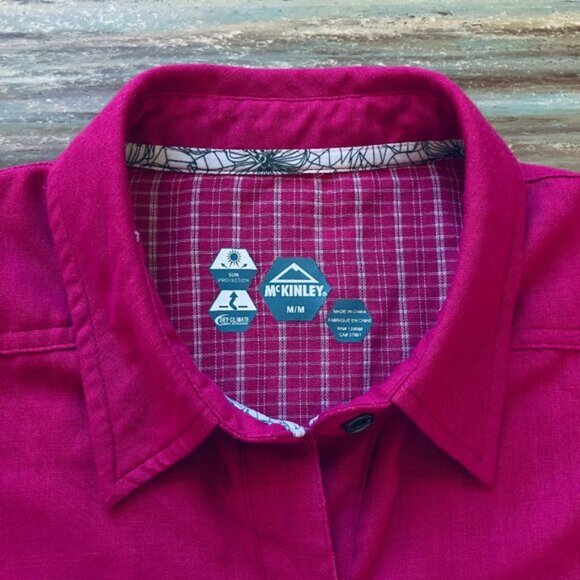 McKinley Doria Short Sleeve Shirt Top Sun Protect Dry Climate Travel Hiking - Picture 5 of 9